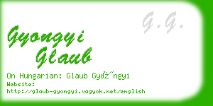 gyongyi glaub business card